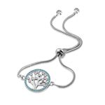 Stainless Steel Tree of Life Bracelet - Adjustable